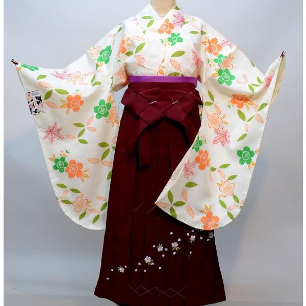 着物袴セット ジュニア用へ直し135cm〜143cm 百花斉放 新品 （株）安田  