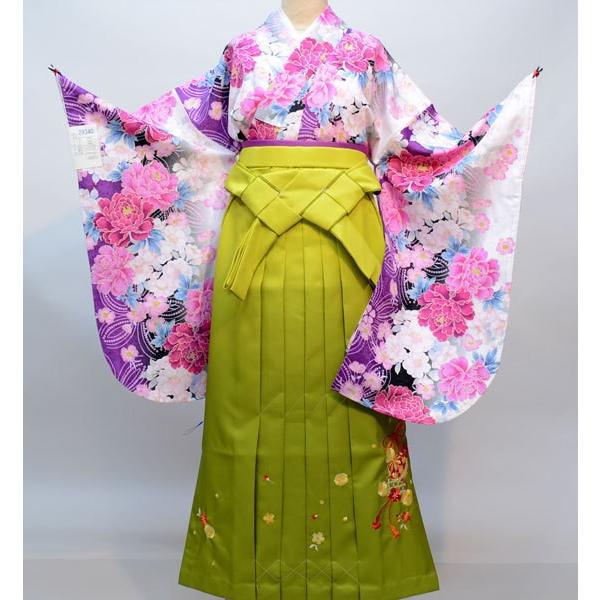 二尺袖 着物袴 フルセット 百花繚乱 刺繍ぼかし袴 新品 （株）安田屋 