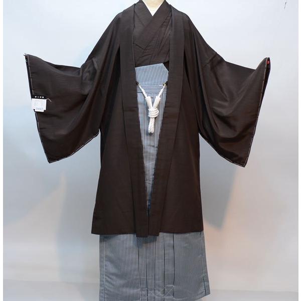 羽織袴セット 男性用 S/M/L/LL/3L 半襦袢 角帯 羽織紐付 ベージュ系 