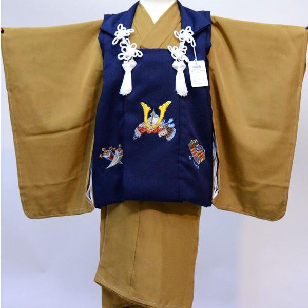 七五三 3歳 3才 三才 三歳 男児 男の子 日本製 正絹 被布 着物フル 