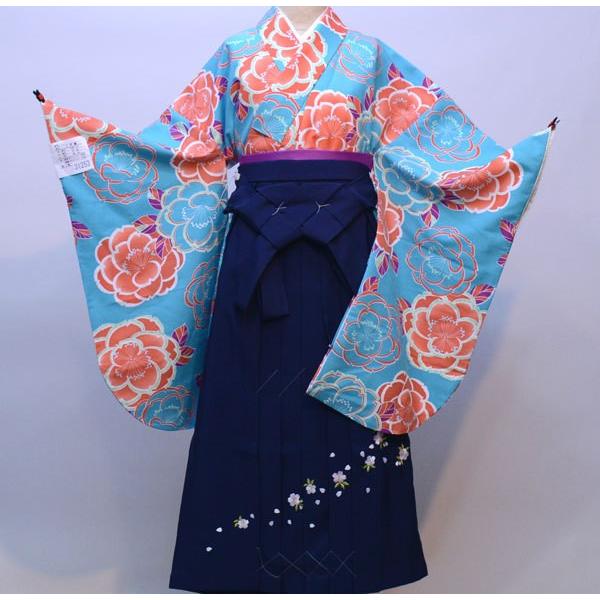 二尺袖 着物袴フルセット 百花斉放 袴変更可能 着物丈は着付けし易い  