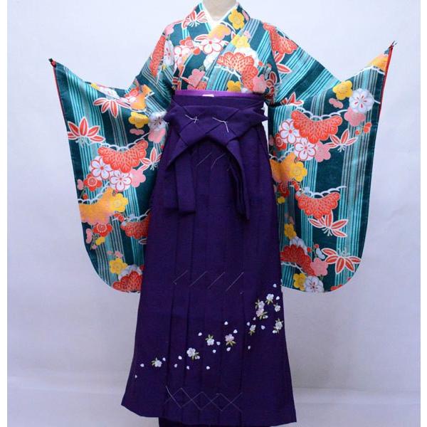 二尺袖 着物 袴フルセット 百花斉放 着物丈は着付けし易いショート丈 