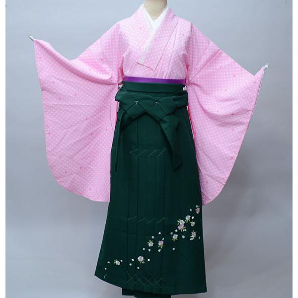 二尺袖 着物 袴フルセット ジュニア用へ直し 135cm〜150cm 百花斉放 袴 