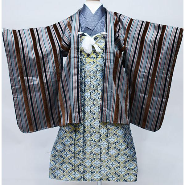 七五三 5才 男児 着物 紋付 羽織袴フルセット 祝着 楽天市場】七五三 正絹 日本製 五歳 男児 紋付 羽織袴フルセット