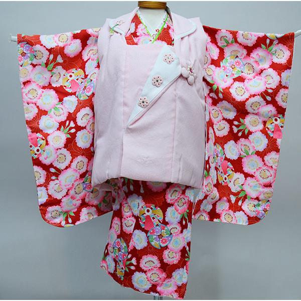 七五三 3才 3歳 三才 三歳 女児 被布着物フルセット 半衿縫い付け済み