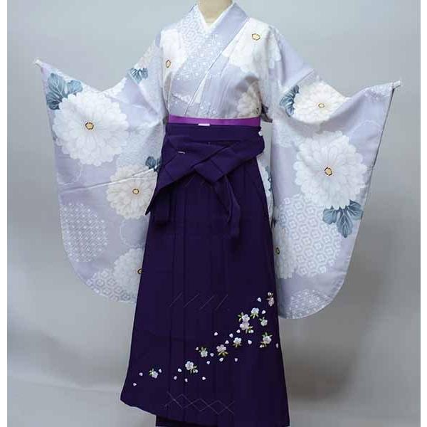 着物袴セット ジュニア用へ直し 135cm〜150cm ボヌールセゾン灰色を 