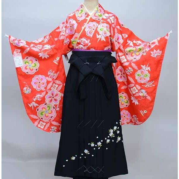 二尺袖 着物 袴フルセット ジュニア用へ直し 135cm〜150cm 百花斉放 