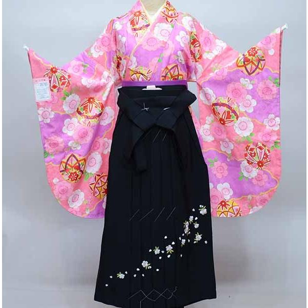 二尺袖 着物 袴フルセット ジュニア用へ直し 135cm〜150cm 百花斉放 
