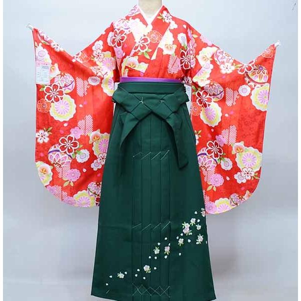 二尺袖 着物 袴フルセット ジュニア用へ直し 135cm〜150cm 百花斉放  