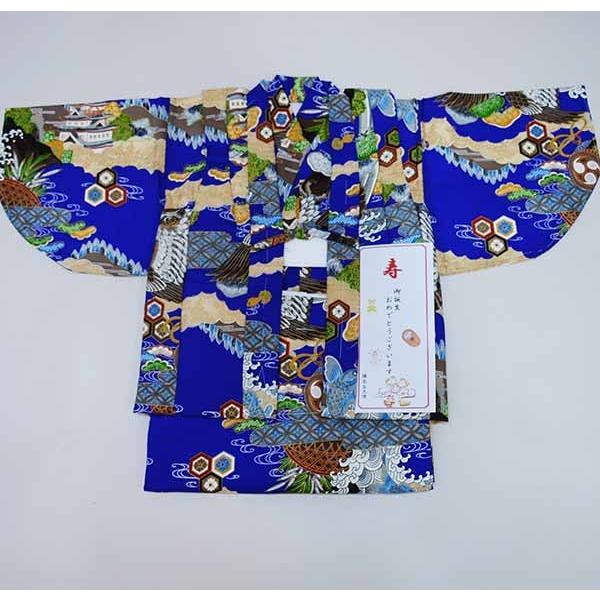 一つ身 着物セット 袷 綿入れ デンチセット 祝着 お宮参り 男児 陽気な 