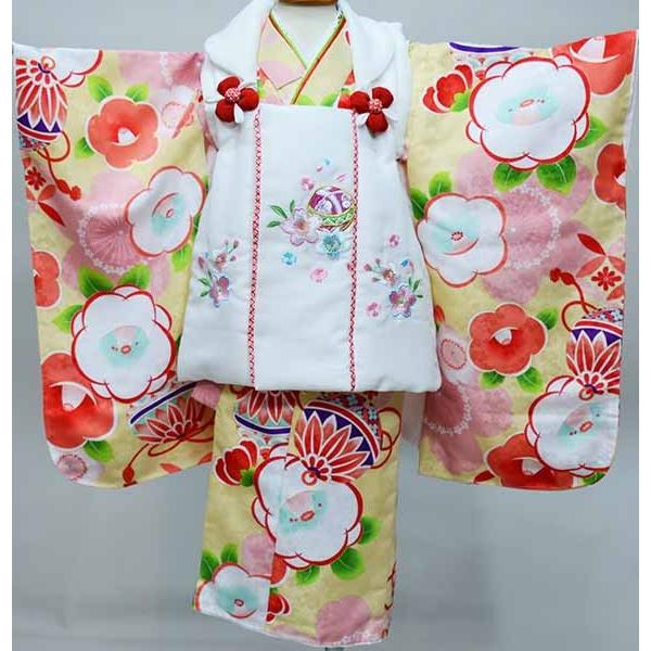 七五三 三歳 女児 被布着物フルセット R.KIKUCHI 半襟 伊達襟 ショール