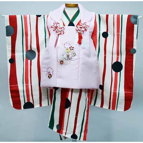 七五三 三歳 女児 被布着物フルセット 式部浪漫 伊達襟付き 祝着 新品 