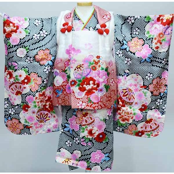 七五三 三歳 女児 被布着物フルセット R.KIKUCHI 半襟 伊達襟 ショール