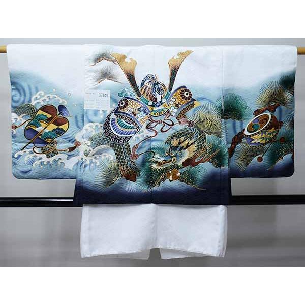 七五三 五歳 男児 羽織・着物・襦袢3点セット M寸 豪華絢爛 綸子地 