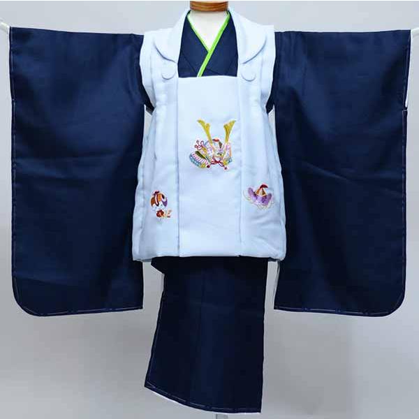 七五三 三歳 男児 被布着物フルセット 刺繍小紋柄 祝着 新品（株）安田 
