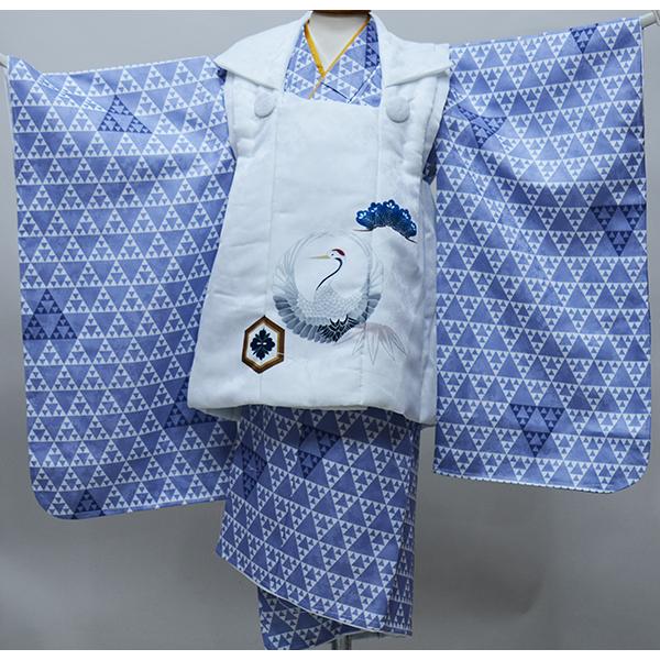 七五三 三歳 男児 被布着物セット 鶴 祝着 三才 3歳 3才 男の子 新品 