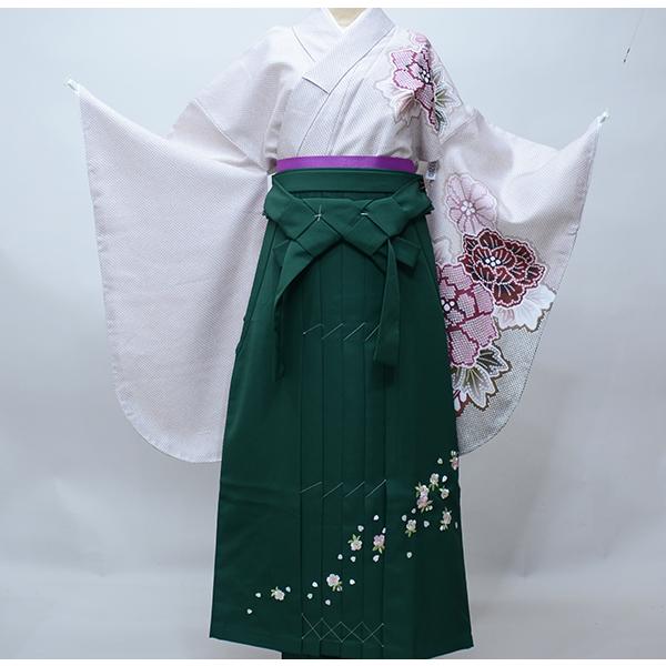 二尺袖 着物 袴フルセット ジュニア用へ直し 135cm〜150cm 絵羽 染疋田  