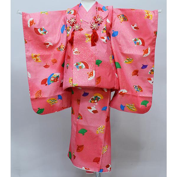 七五三 三歳 女児 被布着物セット 扇子 祝着 NO39383 七五三 三歳 女児