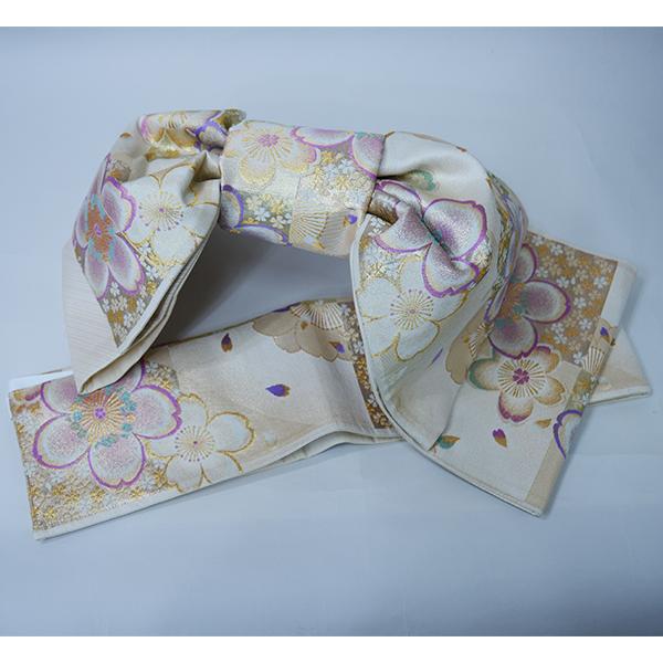 袋帯 正絹 西陣織 花文庫 作り帯 結び帯 着付け不要 新品（株）安田屋  