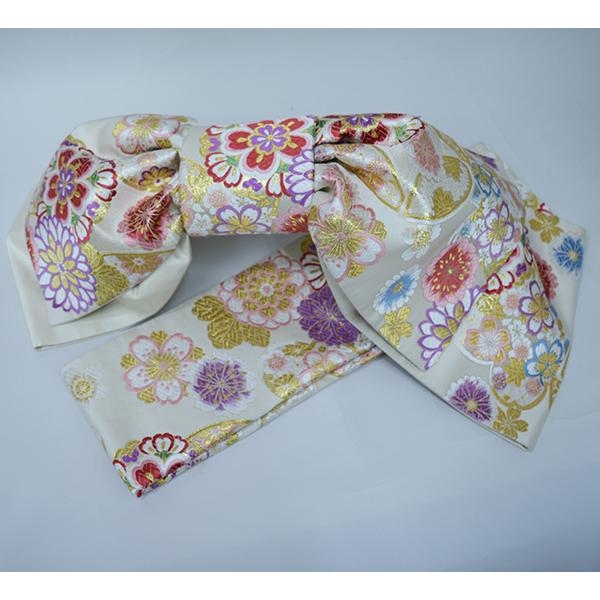 袋帯 正絹 西陣織 花文庫 作り帯 結び帯 着付け不要 新品（株）安田屋  