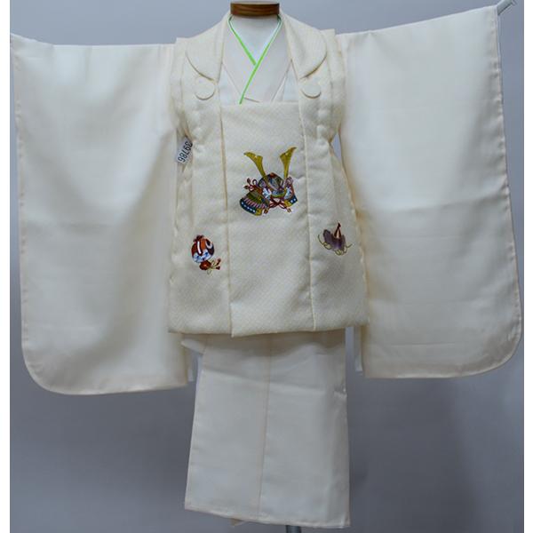 七五三 三歳 男児 被布着物セット 疋田鹿の子柄 被布に刺繍入り