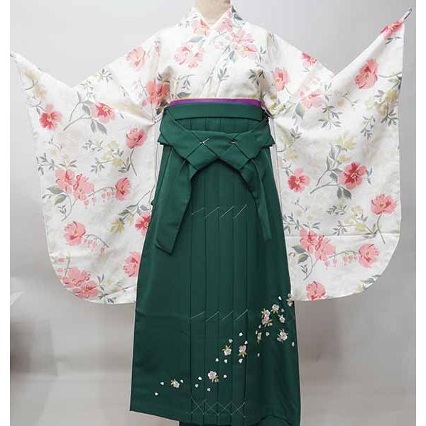 着物袴セット ジュニア用へ直し 135cm〜150cm アイボリー くすみカラー 