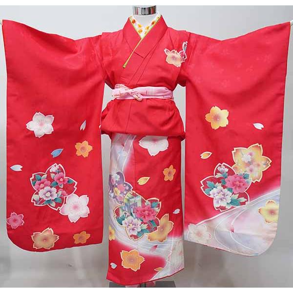七歳 7歳 7才 七才 女児 着物と長襦袢セット 仕立て上がり 日本製