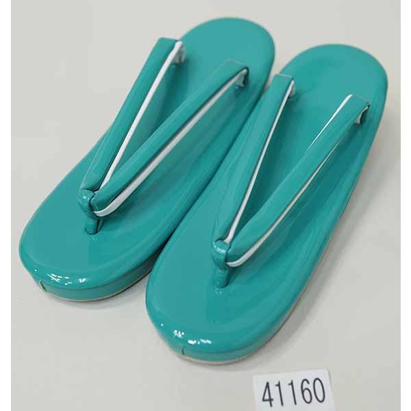 草履 高級 三段草履 合皮 S/L/LL/3Lサイズ ターコイズブルー 単品 鼻緒