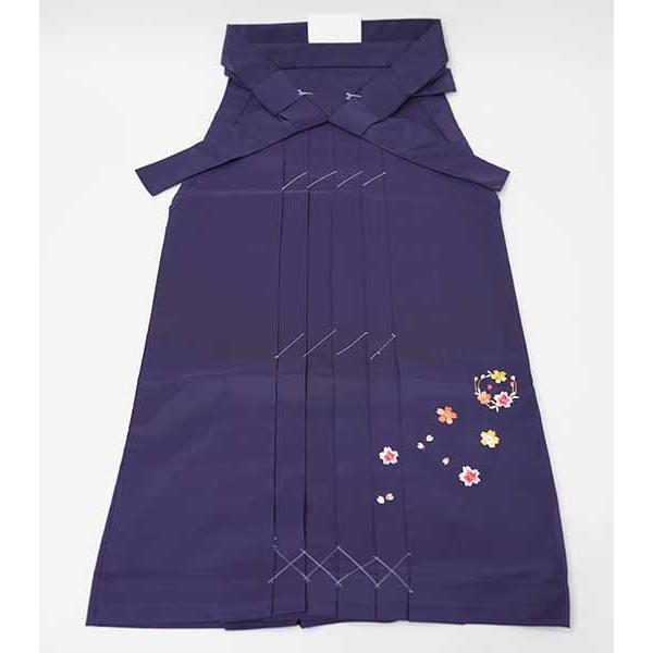 刺繍袴 単品 女性用 行灯袴 袴下87cm 91cm 紫色 ヘラあり 卒業式 新品 