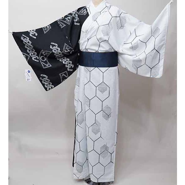 浴衣 単品 仕立て上がり 男性用 半身仕立て CooPass ポリエステル M