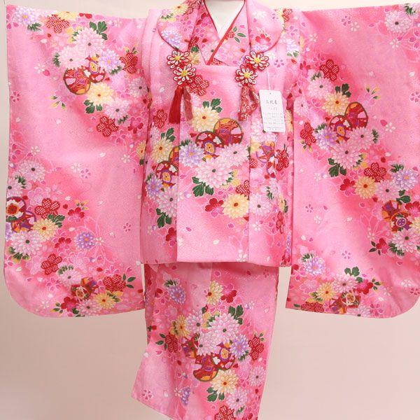 3歳 女児女の子 七五三被布着物フルセット 百花斉放 (株)安田 3歳 女児女の子 七五三被布着物フルセット 百花斉放 (株)安田