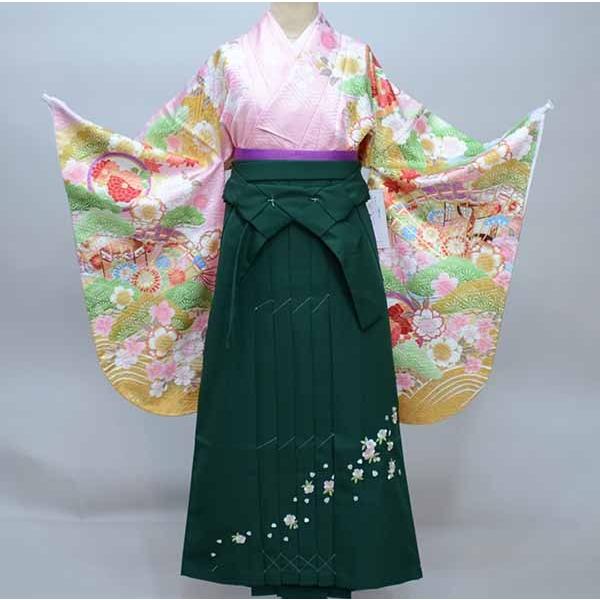 二尺袖 着物 袴フルセット From KYOTO 袴変更可能 NO23943 二尺袖 着物 袴フルセット From KYOTO 着物丈は着付けし易いショート丈