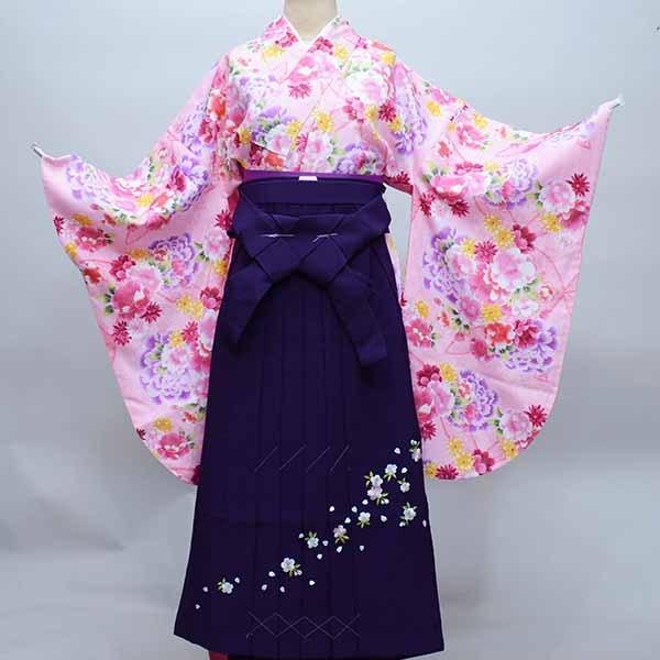 二尺袖 着物 袴 フルセット 長襦袢も含む（半衿付 着物専用）百花繚乱 