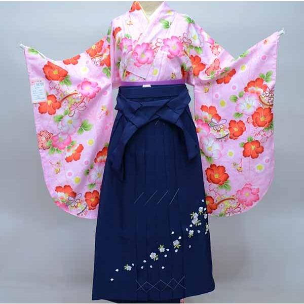 二尺袖 着物 袴 フルセット 百花斉放 ピンク 袴変更可能 NO36780 袴 