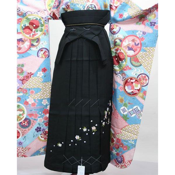 刺繍袴 単品 女性用 行灯袴 ヘラあり 黒地 袴下87cm 91cm 95cm 卒業式 無地 袴 単品 女性用 行灯袴 ヘラあり 黒地 袴下91cm 卒業式 y003