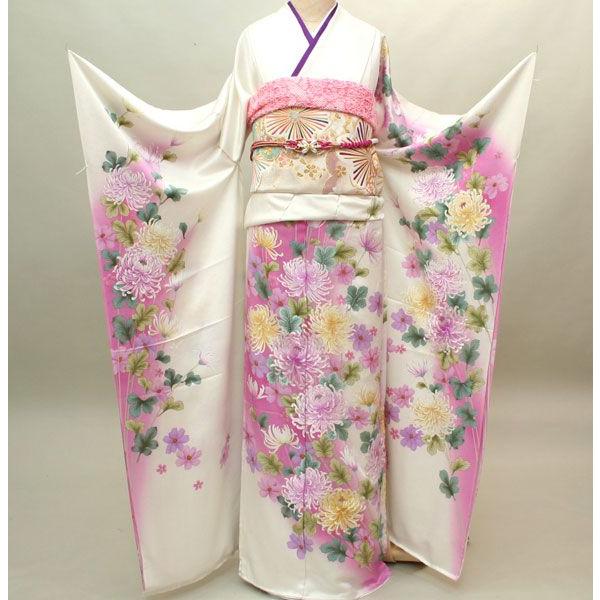 振袖 着物 正絹 未仕立て オーダーメイド 百花繚乱 白地 成人式