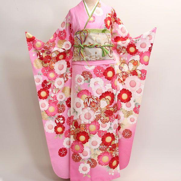 振袖 単品 正絹 着物 仕立て上がり 京友禅 百花繚乱 成人式 結納 結婚 