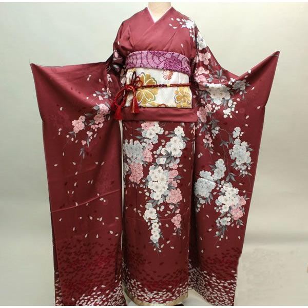 株）安田屋☆新品正絹振袖着物☆未仕立てオーダーメイド百花繚乱成人式