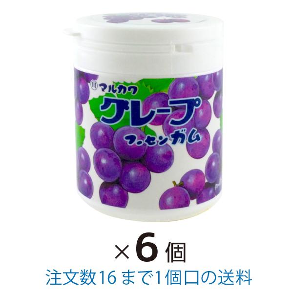 グレープマーブルガムボトル 130ｇ 6個 まとめ買い マルカワ