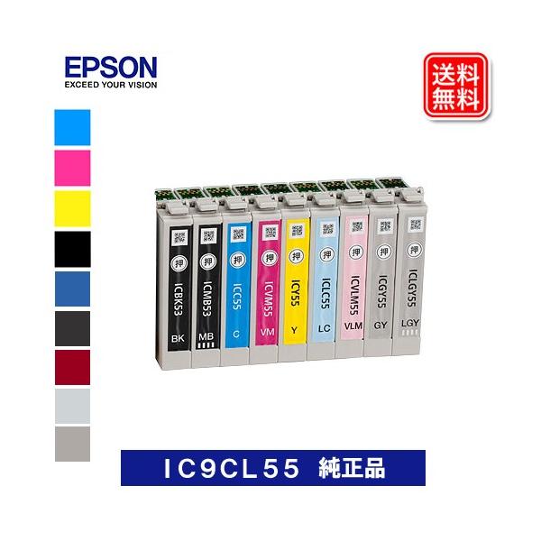 IC9CL55 EPSON 純正インクカートリッジ IC55 9色パック メール便送料 
