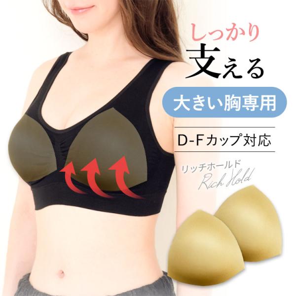 ノンワイヤーブラ用 大きめパッド リッチホールド D-Fカップ ラクブラ24に最適 ブラカップ パッド ナイトブラ 「爆買」＆「母の日」