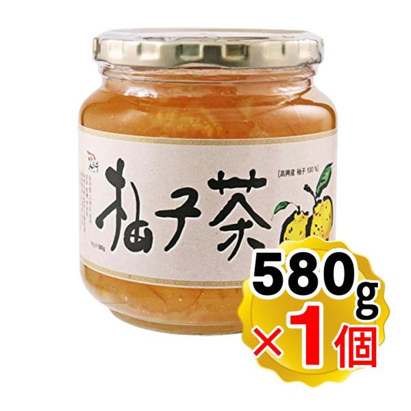 マッスンブ ゆず茶 韓国伝統茶 580g 高興産ゆず使用 ゆずピール入り 瓶入り 柚子茶 甘酸っぱい風味 ゆうパック発送（楽天倉庫出荷）