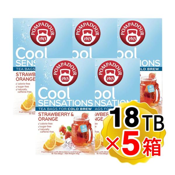 【商品詳細】●ポンパドールの水出しフルーツハーブティー、「ストロベリー＆オレンジ」です。●ストロベリーとオレンジ、ほんのり甘酸っぱい味わいです。●ティーバッグをお水に入れて、常温5分で簡単抽出。食後や仕事の合間の息抜きなど、いつでもどこでも...