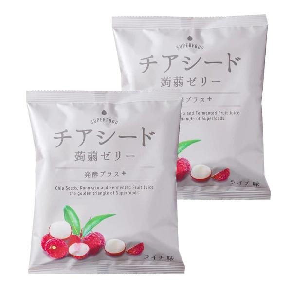●チアシード入り蒟蒻ゼリー、発酵果汁を用いたライチ味です。●伝統的な発酵技術を用いた製法で、丁寧に醗酵させた果汁を使用しています。●日本の健康食品「蒟蒻」と海外で注目されてきた健康食品「チアシード」をコラボしました。●しっかりした歯応えとプ...