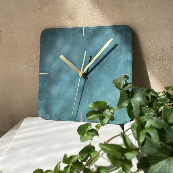 壁掛け時計 スクエア型 正方形 モールテックス モルタル おしゃれ
