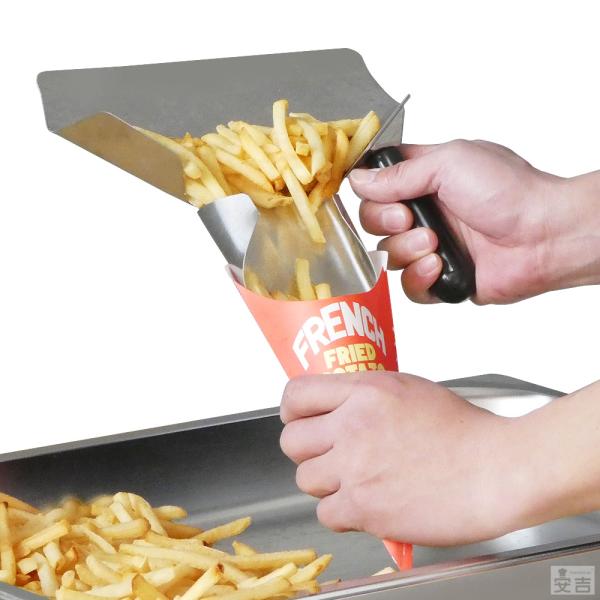 ポテトスクープ PRO-PTS【外形寸法】195mm×230mm【差込口寸法】85mm×40mm【材質】ステンレスSUS201【メーカー】KIPROSTAR(キプロスター)ポテトスクープはフライドポテトの袋詰めや容器に素早く盛り付ける事が可...