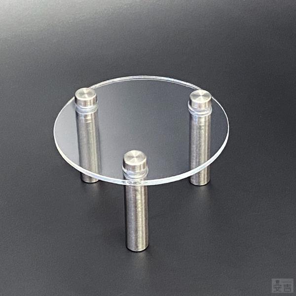 【送料無料】アクリルステージ 丸型 φ120mm×板厚2.5mm【メール便】ディスプレイ スタンド 展示台 脚付き コレクション 透明 クリア アクリル板
