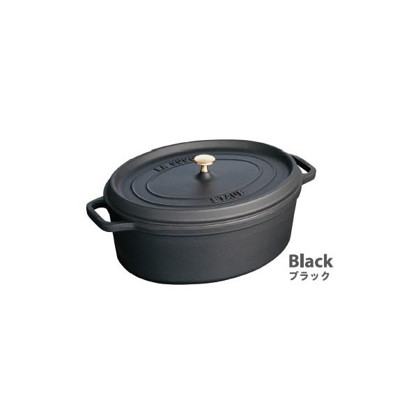 ストウブ ピコ・ココット オーバル 15 黒 40509−478