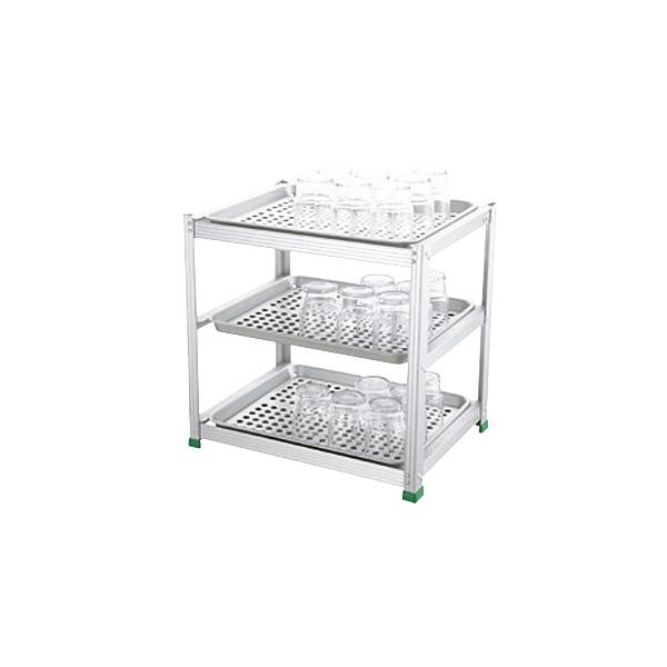 ウォーターグラストレー 3段式（小） アルミ ウォーターグラストレー 3段式セット 小 : 厨房用品 安吉