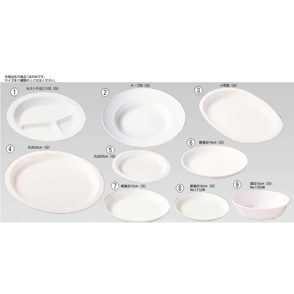  白皿　大・中・小　 各6枚計18枚 ポリプロピレン食器 白 給食皿16cm No.1712W : 厨房用品 安吉 - 通販